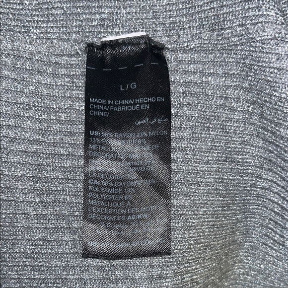 Gray glitter Off-Shoulder Women's Sweater dress with back bow detail - Picture 9 of 13